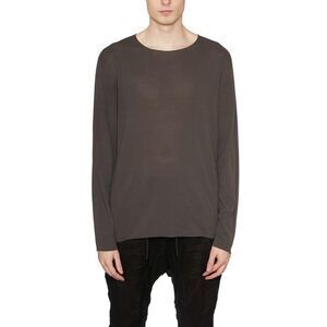 ISABEL BENENATO Men's Lightweight Relaxed Fit Long Sleeve T-Shirt Men GREEN